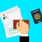 A passport and a visa animation